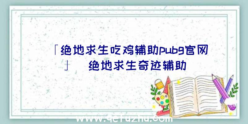 「绝地求生吃鸡辅助pubg官网」|绝地求生奇迹辅助